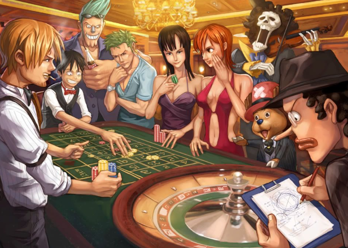 Cartoon Anime casino roulette game